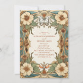 Antiek Floral Art Nouveau bruiloft Kaart (Voorkant)