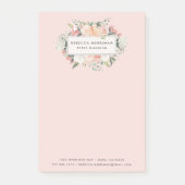 Antiek Floral | Blush roze Post-it® Notes (Voorkant)