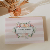Antiek Floral | Blush Stripe Weddenschap Gastenboek