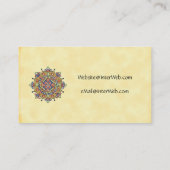 Antiek Floral Border Business Card-sjabloon Visitekaartje (Achterkant)