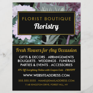 Antiek Floral Design, Adverteren in de bloemenindu Flyer