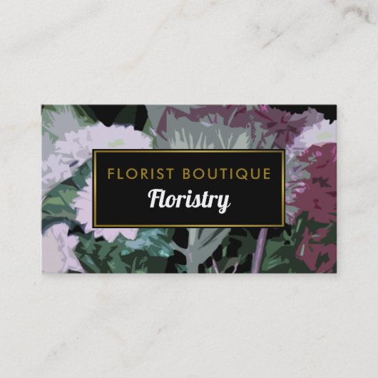 Antiek Floral Design Visitekaartje (Voorkant)