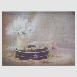  Antiek Floral Elegant Artsy Sheet Music Tissuepapier