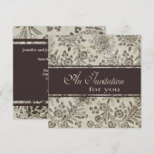  Antiek Floral Engagement Party - Aangepast Kaart (Voorkant / Achterkant)