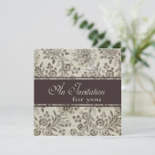  Antiek Floral Engagement Party - Aangepast Kaart (Staand voorkant)