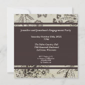  Antiek Floral Engagement Party - Aangepast Kaart (Achterkant)