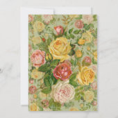  Antiek "Floral Girl Baby shower" Kaart (Achterkant)