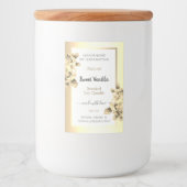 Antiek Floral Gold Product Labels kaarsen Beauty Voedselcontainer Etiket (Voorkant)