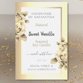 Antiek Floral Gold Product Labels kaarsen Beauty Voedselcontainer Etiket