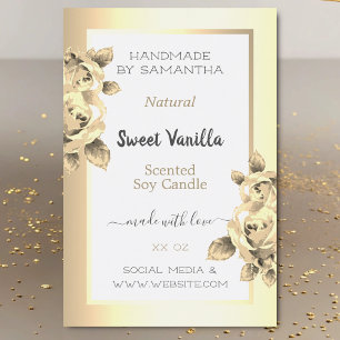 Antiek Floral Gold Product Labels kaarsen Beauty Voedselcontainer Etiket