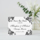 Antiek Floral Greenery Aankondigingskaart (Staand voorkant)