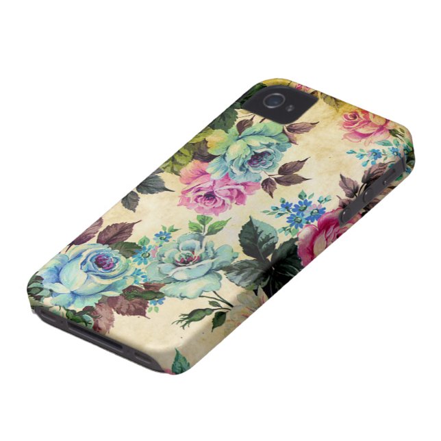 Antiek Floral Hoesje-Mate iPhone 4 Case-Mate iPhone Case (Onderkant)