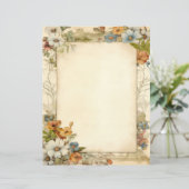  Antiek Floral Junk Journal Stationery (Staand voorkant)