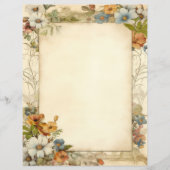  Antiek Floral Junk Journal Stationery (Voorkant)