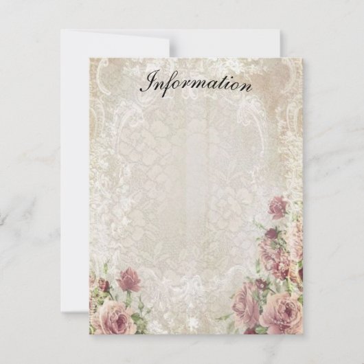 Antiek Floral-kaart Notitiekaartje (Voorkant)