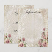 Antiek Floral-kaart Notitiekaartje (Voorkant / Achterkant)