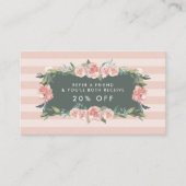 Antiek Floral Lijst Aanbevelingskaartje (Voorkant)