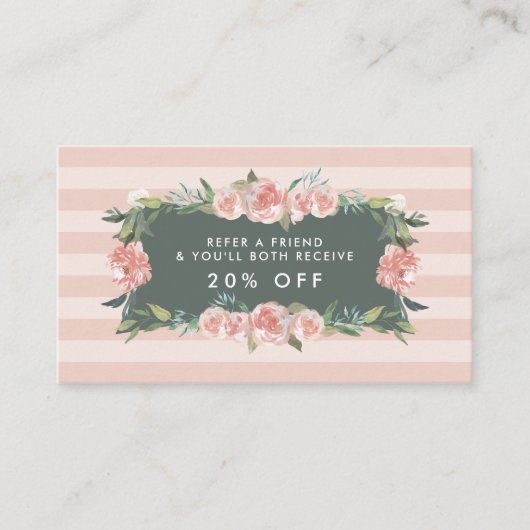 Antiek Floral Lijst Aanbevelingskaartje (Voorkant)