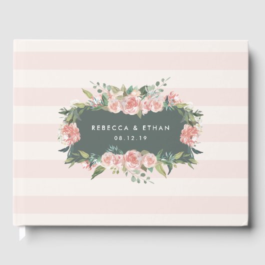 Antiek Floral Lijst | Weddenschap Gastenboek (Voorkant)