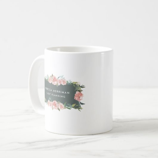 Antiek Floral Logo Koffiemok (Voorkant links)