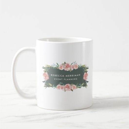 Antiek Floral Logo Koffiemok (Links)