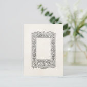 Antiek Floral Mermaid Old Lijst Border Briefkaart (Staand voorkant)