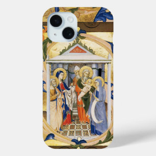 ANTIEK FLORAL NATIVITY CHRISTMAS PARCHCHMENT iPhone 15 CASE