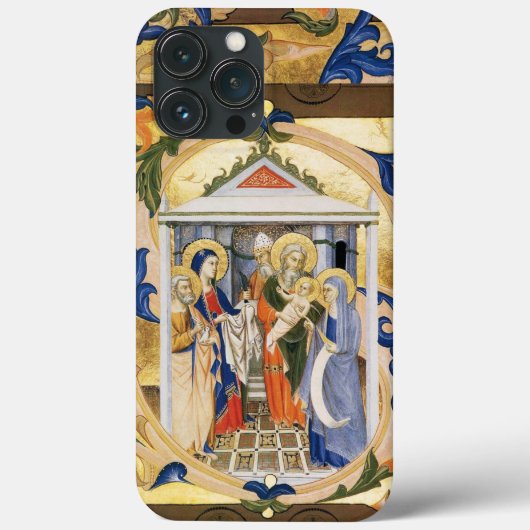 ANTIEK FLORAL NATIVITY CHRISTMAS PARCHCHMENT Case-Mate iPhone CASE (Achterkant)