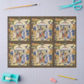 ANTIEK FLORAL NATIVITY CHRISTMAS PARCHCHMENT TISSUEPAPIER (Craft)