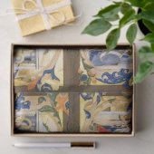 ANTIEK FLORAL NATIVITY CHRISTMAS PARCHCHMENT TISSUEPAPIER (Geschenk)