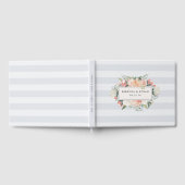 Antiek Floral | Nimbus Gray Stripe Weddenschap Gastenboek (Volledig)