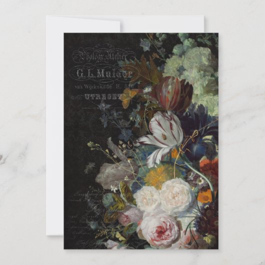 Antiek Floral nog steeds Notitiekaartje (Voorkant)