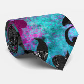 Antiek Floral Oerwoud Zwarte Zebra Stripes Grunge Stropdas (Opgerold)