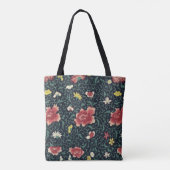 Antiek   Floral Patroon Tote Bag (Achterkant)