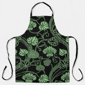 Antiek Floral Pattern Black en Green Schort (Voorkant)