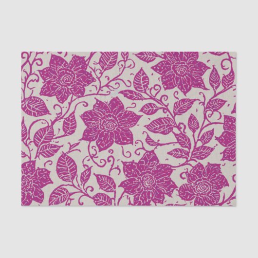Antiek Floral Pattern Tissuepapier (Voorkant)