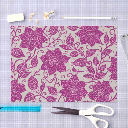 Antiek Floral Pattern Tissuepapier (Craft)