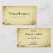  Antiek Floral Roos Visitekaartje (Voorkant / Achterkant)