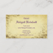  Antiek Floral Roos Visitekaartje (Achterkant)