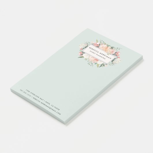 Antiek Floral | Sage Green Post-it® Notes (Schuin)