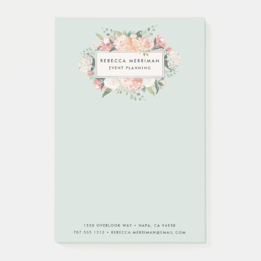 Antiek Floral | Sage Green Post-it® Notes (Voorkant)