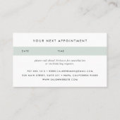 Antiek Floral Sage Green Stripe | Benoeming Afsprakenkaartje (Achterkant)