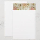Antiek Floral Toile Briefpapier (Voorkant / Achterkant)