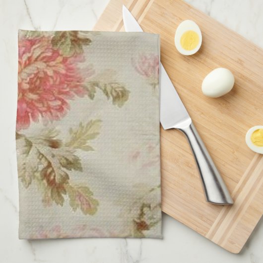 Antiek Floral Toile Theedoek (Quarter Fold)