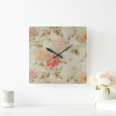 Antiek Floral Toile Vierkante Klok (Huis)