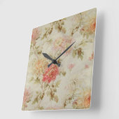 Antiek Floral Toile Vierkante Klok (Hoek)