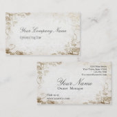  Antiek Floral Visitekaartje (Voorkant / Achterkant)