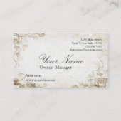  Antiek Floral Visitekaartje (Achterkant)