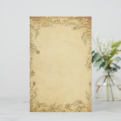  Antiek Floral Wedding Briefpapier (Staand voorkant)