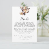 Antiek  Floral Wedding Enclosure Card RSVP Kaartje (Staand voorkant)